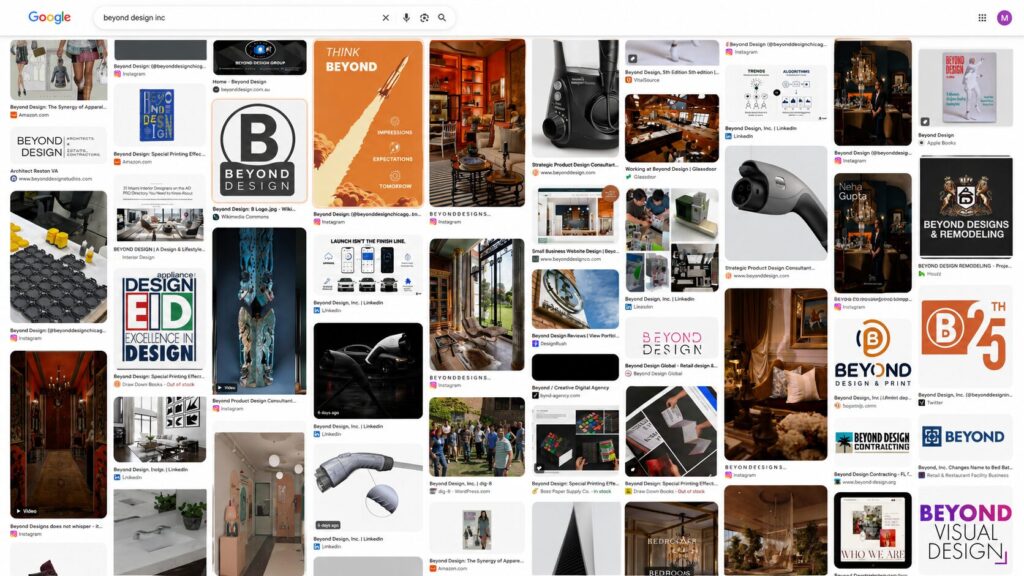 Image search result when you search beyond design.